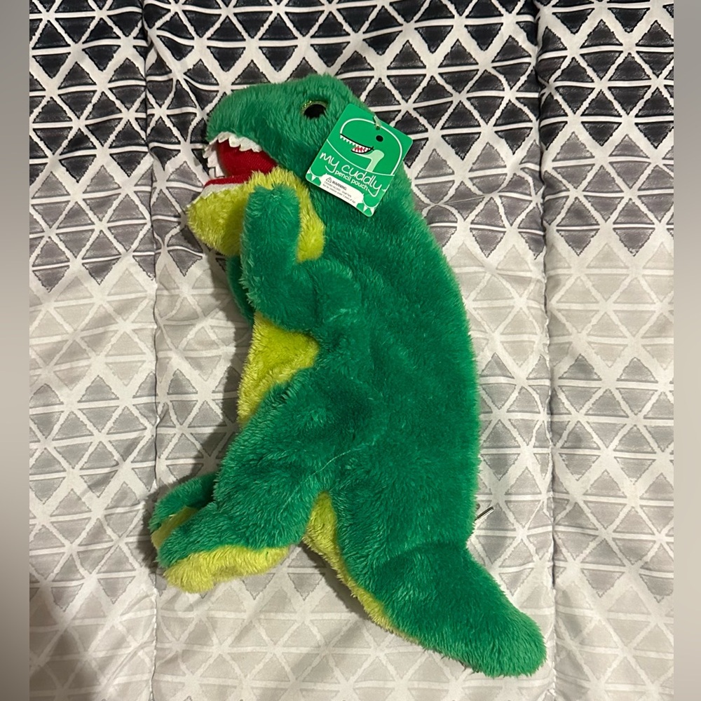 My Cuddly Dinosaur T-Rex Pencil Pouch with tags
